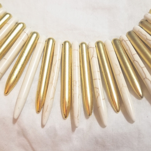 KJL Egyptian Revival Runway Cleopatra Spiked Necklace - Picture 2 of 9